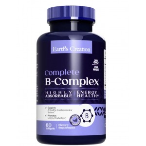 Витамины группы В 1000%, Earths Creation, Vitamin B Complex  - 60 гель капс