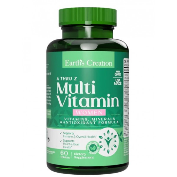 Женский витаминный комплекс, Earths Creation, Multivitamin (A thru Z) For Women - 60 таб