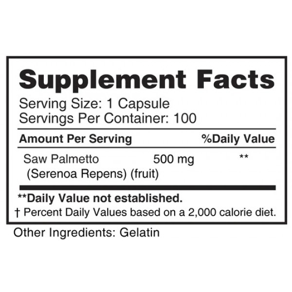 Со Польметто 500 мг (Сереноя), Earths Creation, Saw Palmetto 500 мг - 100 капс