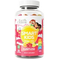Детская Омега-3-6-9 + Витамин С, Earths Creation, Smart Kids Omega 3 + DHA - 60 жеваельных конфет