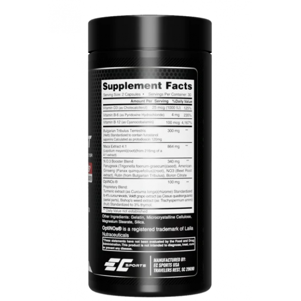 Тестобустер для мужчин, Earths Creation, EC Sports Bulgarian Tribulus Testosterone Booster - 60 капс