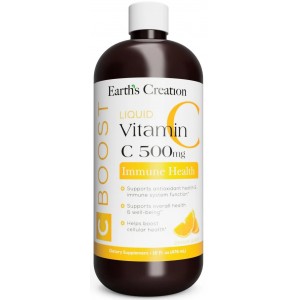 Витамин С 500 мг в жидкой форме, Earths Creation, Liquid Vitamin C 500 мг - 473 мл