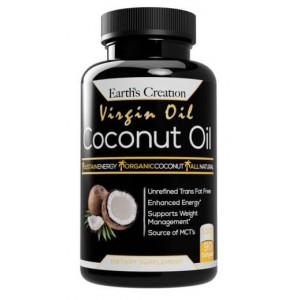 Кокосовое масло (диетические жиры MCT) , Earths Creation, Coconut Oil 1000 мг - 90 гель капс