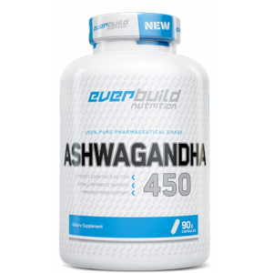 Ашваганда, контроль стресса, Everbuild Nutrition,  Ashwagandha 450 мг - 90  капс