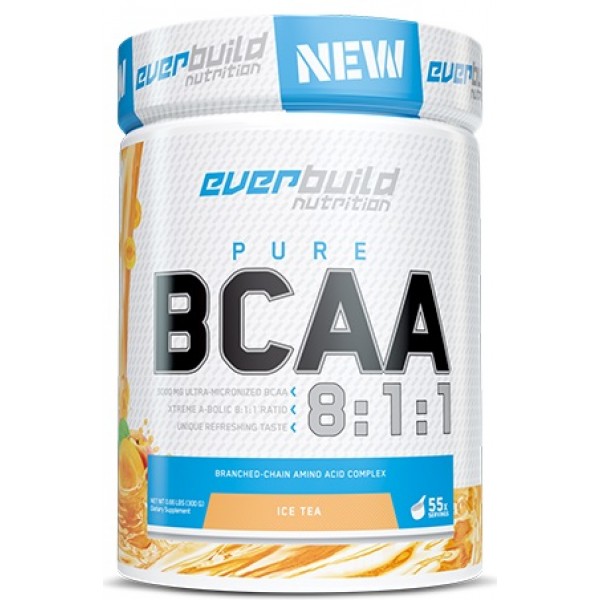 ВСАА 8:1:1 незаменимые аминокислоты, Everbuild Nutrition, BCAA 8:1:1 – 300 г