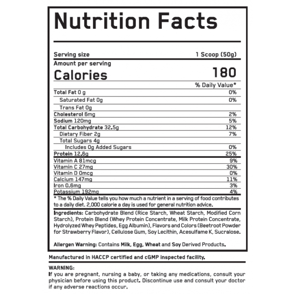 Комплексный гейнер на сложных углеводах, Everbuild Nutrition, Mass Build Gainer – 2,7 кг