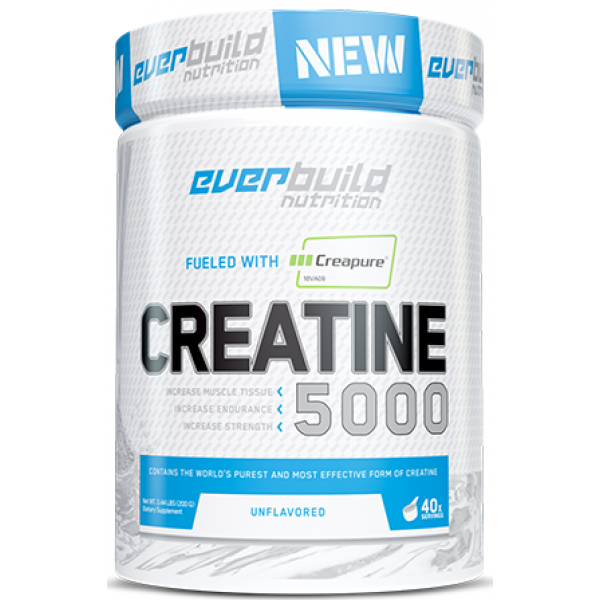 100% креатин моногидрат, Everbuild Nutrition, Creapure® Creatine Monohydrate 5000 - 200 г