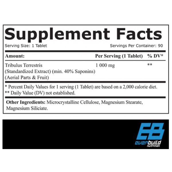 Трибулус терреріс 1000 мг, Everbuild Nutrition, Tribulus 1000 - 90 таб
