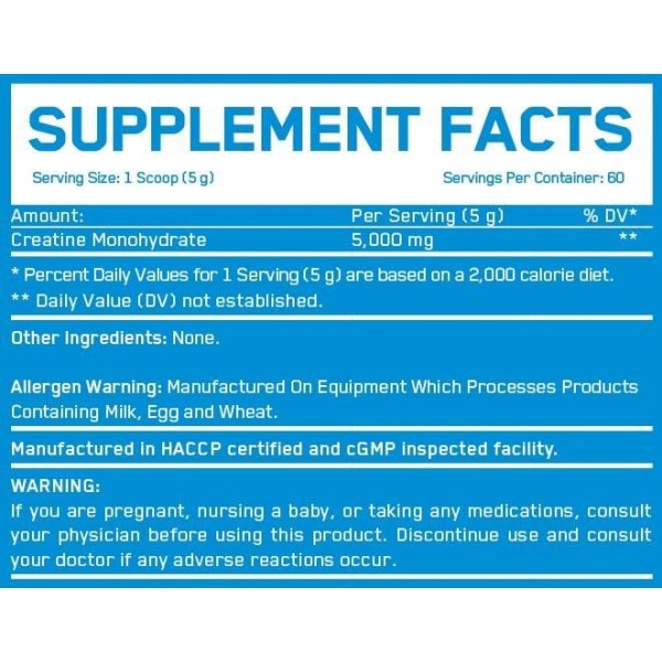 Креатин моногідрат порошок, Everbuild Nutrition, Creatine Monohydrate - 500 г