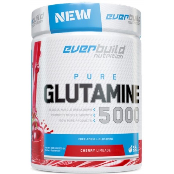 Л-Глютамин, аминокислота (со вкусом),  Everbuild Nutrition, Glutamine - 300 г