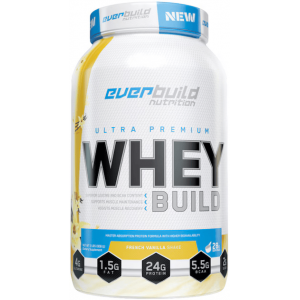 Сироватковий білок, Everbuild Nutrition, Ultra Premium Whey Protein Build - 908 г - Французька ваніль