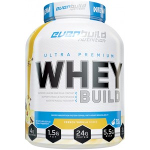 Протеїн сироватковий, Everbuild Nutrition, Ultra Premium Whey Protein Build - 2,27 кг - Французька ваніль