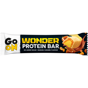 Білково-вуглеводний батончик, GoOn Nutrition, Wonder Protein bar - 45 г - Бананова карамель