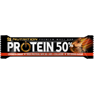 Высокобелковый протеиновый батончик, GoOn Nutrition, Protein Bar 50% 40 г - Cookie Cream