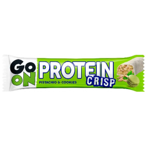 Високовуглеводний протеїновий батончик, GoOn Nutrition, Crisp Bar - 45 г - Фісташка