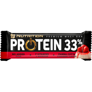 Протеиновый батончик без сахара, GoOn Nutrition, Protein Bar 33% - 50 г - Клубничная Панна-Котта