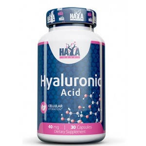 Гиалуроновая кислота, Haya Labs, Hyaluronic Acid 40 мг - 30 капс