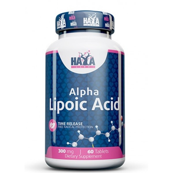 Альфа-липоевая кислота 300мг, Haya Labs, Sustained Release Alpha Lipoic Acid 300 мг - 60 таб