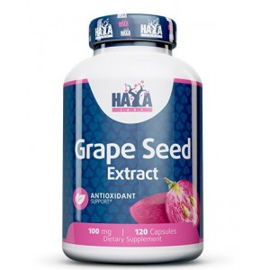 Экстракт виноградных косточек, Haya Labs, Grape seed Extract 100 мг - 120 капс