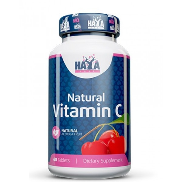 Натуральный витамин С из органических фруктов Ацеролы, Haya Labs, Natural Vitamin C from Organic Acerola - 60 таб 