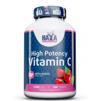 Витамин С 1000мг + Шиповник, Haya Labs, High Potency Vitamin C 1000 мг with rose hips - 100 таб