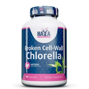 Хлорелла (водоросли с витаминами), Haya Labs, Broken Cell Wall Chlorella 500 мг - 100 капс