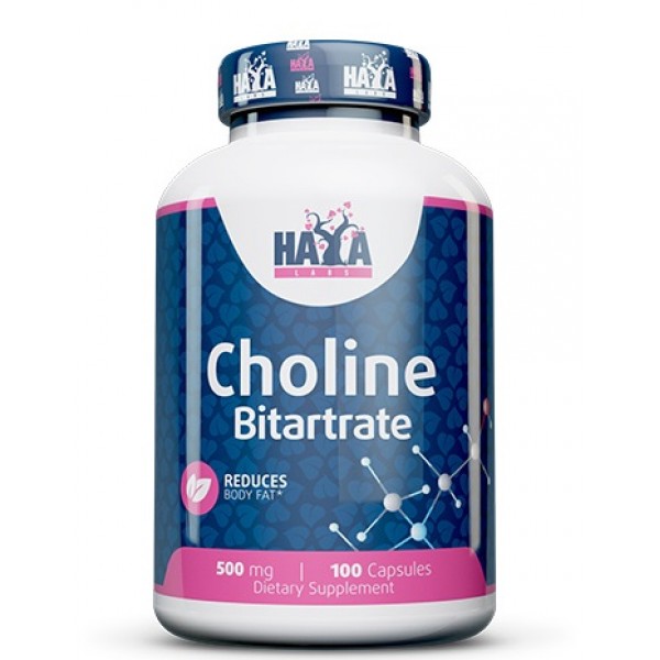Холин битартрат, Haya Labs, Choline Bitartrate 500 мг - 100 капс