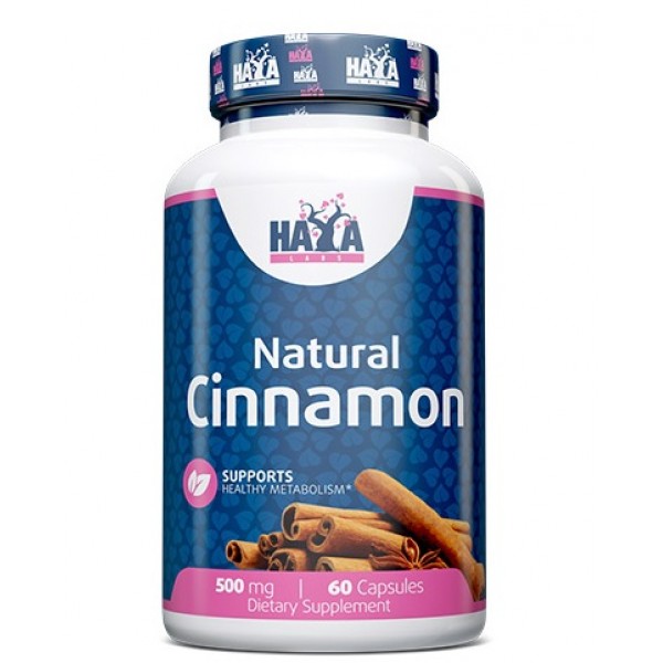 Корица натуральная 500 мг, Haya Labs, Natural Cinnamon 500 мг - 60 капс