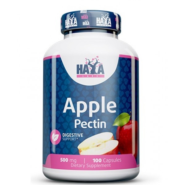 Яблучний пектин (Клітковина), Haya Labs, Apple Pectin 500 мг - 100 капс