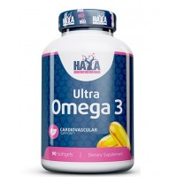 Высококонцентрированная Омега-3 (75%) из рибьего жира, Haya Labs, Ultra Omega 3 - 90 гель капс