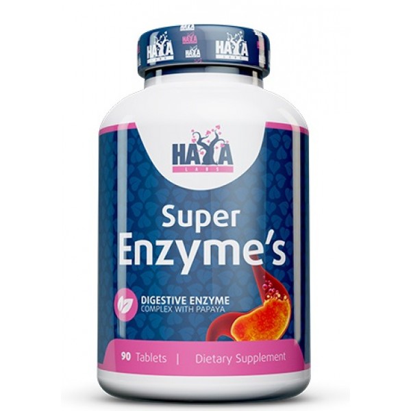 Комплексные пищеварительные ферменты, Haya Labs, Super Enzymes - 90 таб