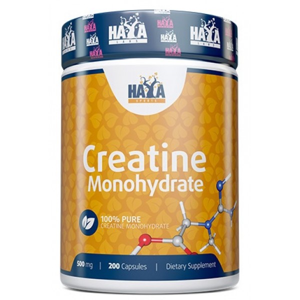 Креатин моногидрат в капсулах по 500 мг, Haya Labs, Sports Creatine Monohydrate 500 мг - 200 капс