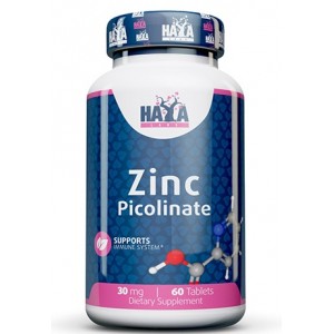 Цинк Пиколинат 30 мг, Haya Labs, Zinc Picolinate 30 мг - 60 таб