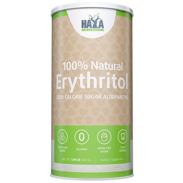 Эритритол - сахарозаменитель/подсластитель (нулевая калорийность), Haya Labs, Natural Erythritol - 500 г