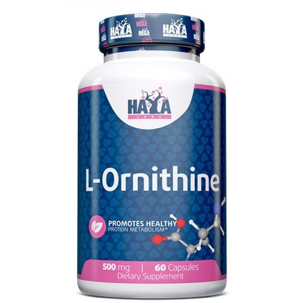 Аминокислота L-Орнитин, Haya Labs, L-Ornithine 500 мг - 60 капс