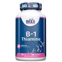 Витамин В1 (Тиамин) 50 мг, Haya Labs, Vitamin B-1/Thiamine/ 50 мг - 100 таб