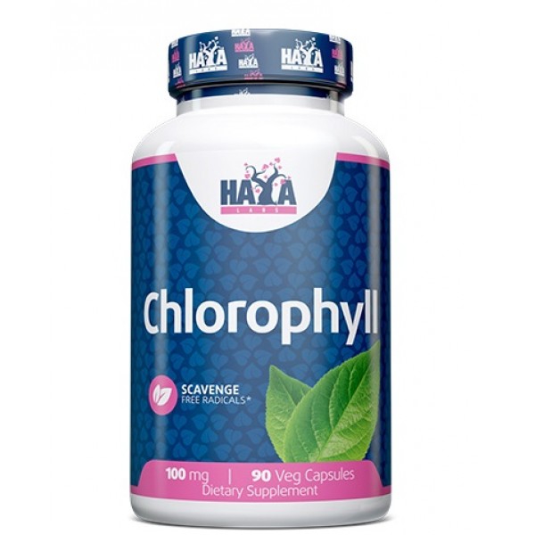 Хлорофил в капсулах, Haya Labs, Chlorophyll 100 мг - 90 веган капс