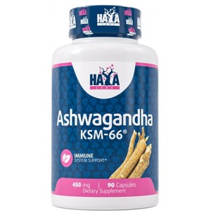 Экстракт корня Ашваганды (25 мг витанолидов), Haya Labs, Ashwagandha KSM-66 450 мг - 90 капс