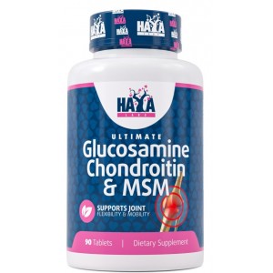 Хондропротектор (высокая концентрация), Haya Labs, Ultimate Glucosamine Chondroitin & MSM Complex - 90 таб