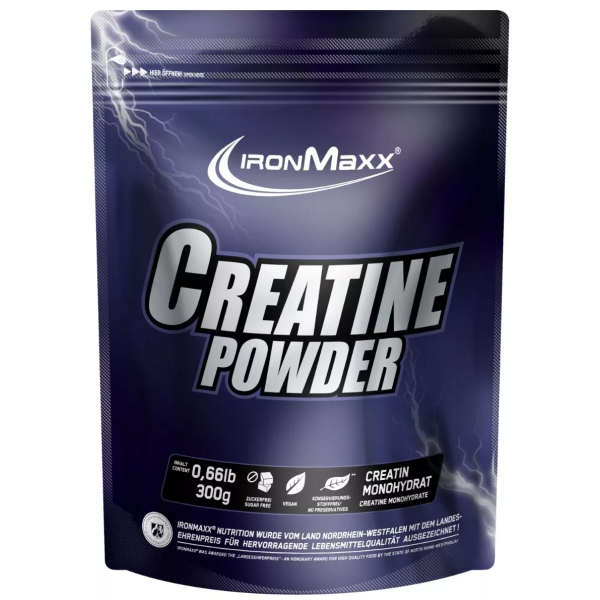 Креатин моногидрат в порошке, IronMaxx, Creatine Powder - 300 г