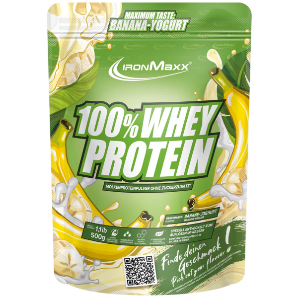 Сироватковий концентрат, IronMaxx, 100% Whey Protein - 500 г