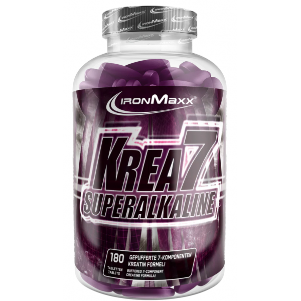 Креатиновий комплекс з натрієм, IronMaxx, Krea7 Superalkaline - 180 таб