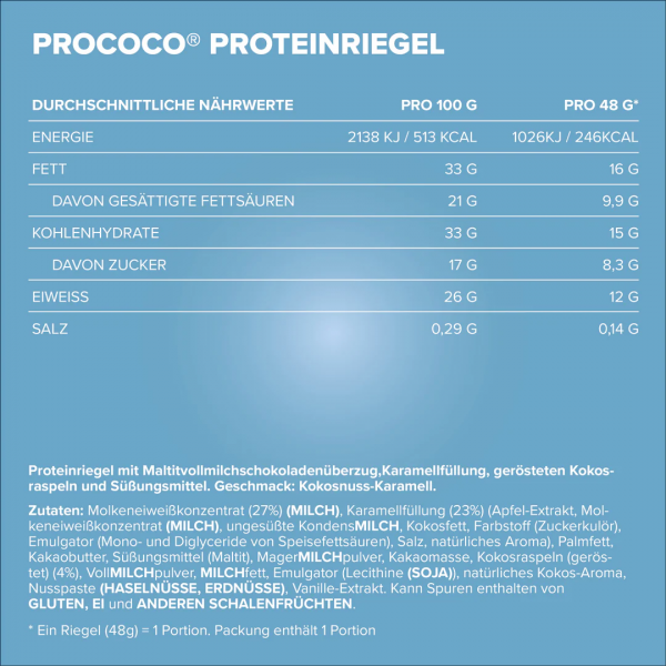 Батончик протеиновый, IronMaxx, Prococo - 48 г Батончик протеиновый, IronMaxx, Prococo - 48 г