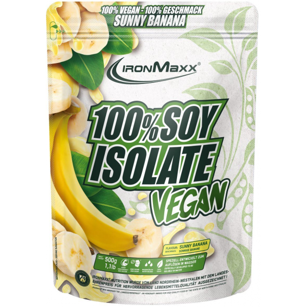 Соевый изолят, IronMaxx, 100% Vegan Soy Protein Isolate - 500 г