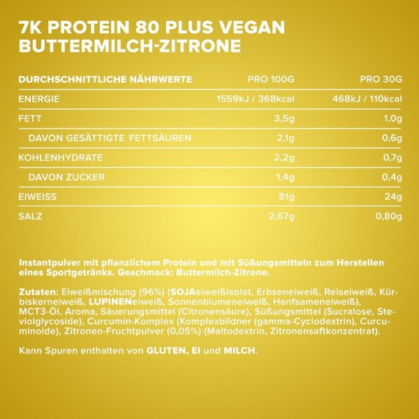 Растительный протеин с высоким содержанием белка, IronMaxx, Vegan Protein 7k - 80 Plus - 500 г