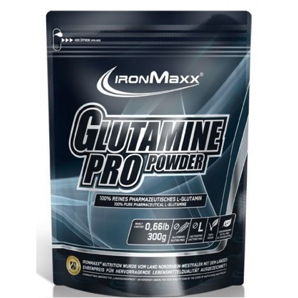 Глютамин, IronMaxx, Glutamine Pro Powder - 300 г