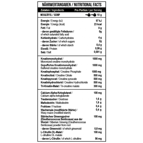 Смесь креатинов с цитруллином, MST, Creatine Kick - 500 г 