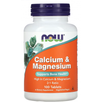 Кальций и Магний, NOW, Calcium & Magnesium 500/250 мг - 100 таб