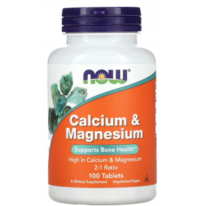 Кальций и Магний, NOW, Calcium & Magnesium 500/250 мг 