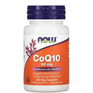 Коэнзим Q10 60 мг, NOW, CoQ10 60 мг 
